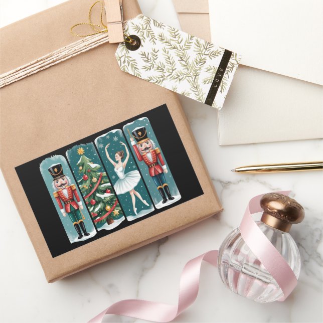Nutcracker Christmas Ballet Holiday Scene Sticker (Gifting)