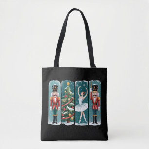 Nutcracker Christmas Ballet Holiday Scene Tote Bag