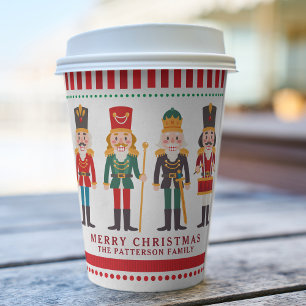 Nutcracker Christmas Ballet Toy Soldier Name Paper Cups