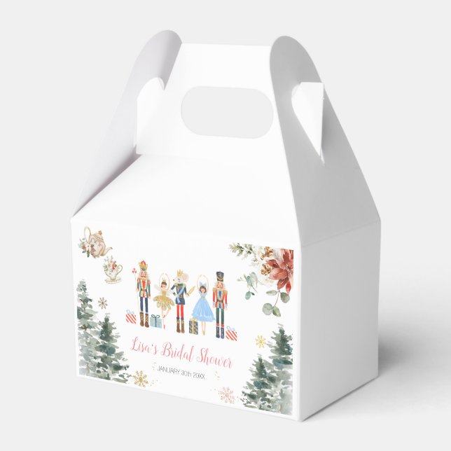 Nutcracker Christmas Bridal Shower Tea Favour Boxe Favor Box (Front Side)