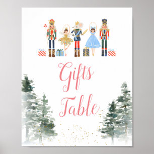 Nutcracker Christmas Bridal Shower Tea Gifts Table Poster