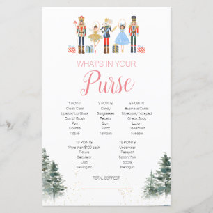 Nutcracker Christmas Bridal Shower Tea Purse Game