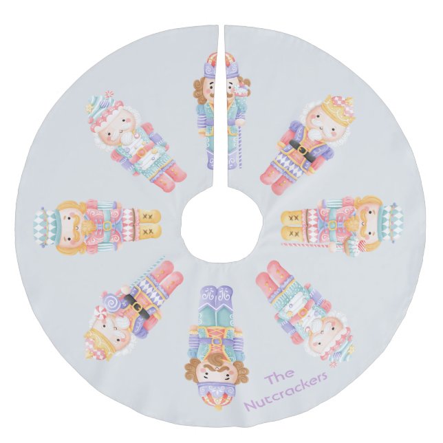 Nutcracker Christmas Brushed Polyester Tree Skirt (Front)
