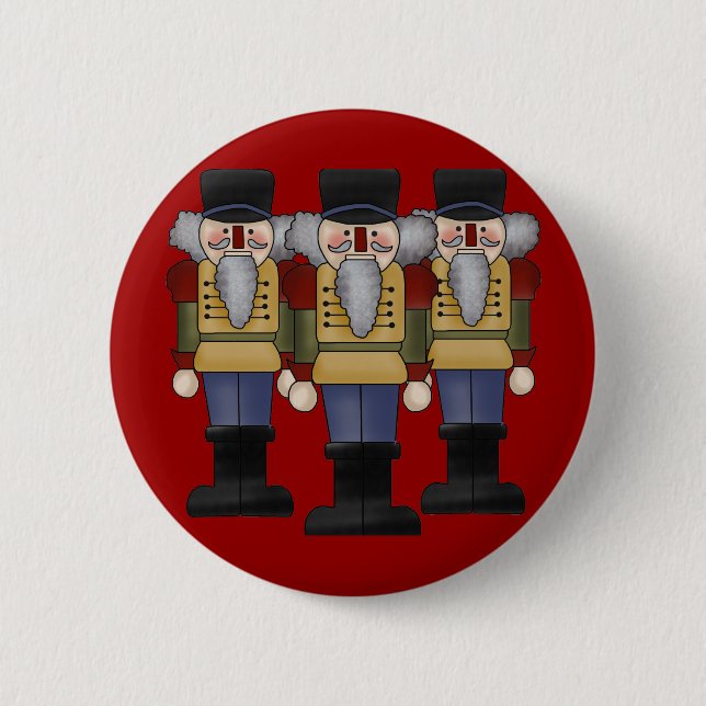 Nutcracker Christmas Button (Front)