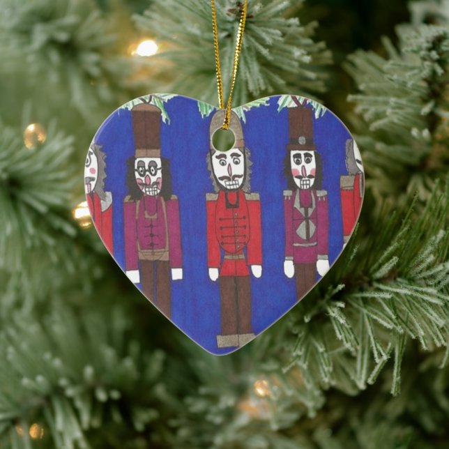 Nutcracker Christmas Ceramic Ornament (Tree)