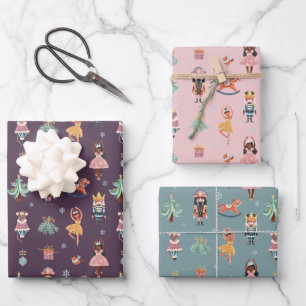Nutcracker Christmas Characters Wrapping Paper