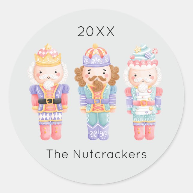 Nutcracker Christmas  Classic Round Sticker (Front)