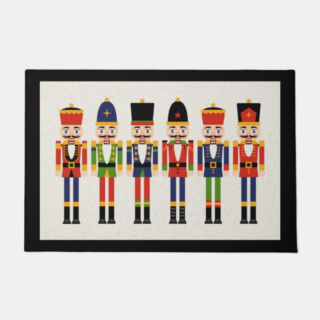 Nutcracker Christmas Doormat Door Mat (Front)