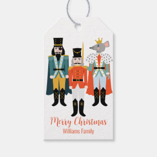 Nutcracker Christmas Floral Favour Tag
