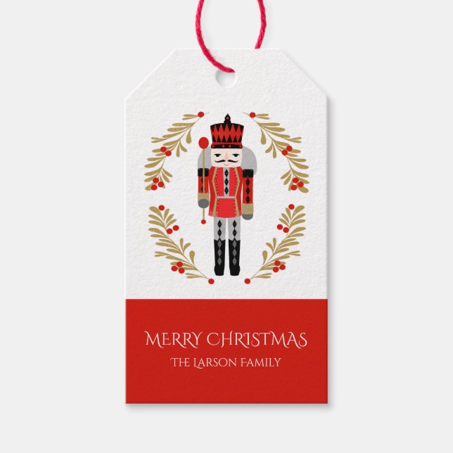 Nutcracker Christmas Gift Tags (Front)