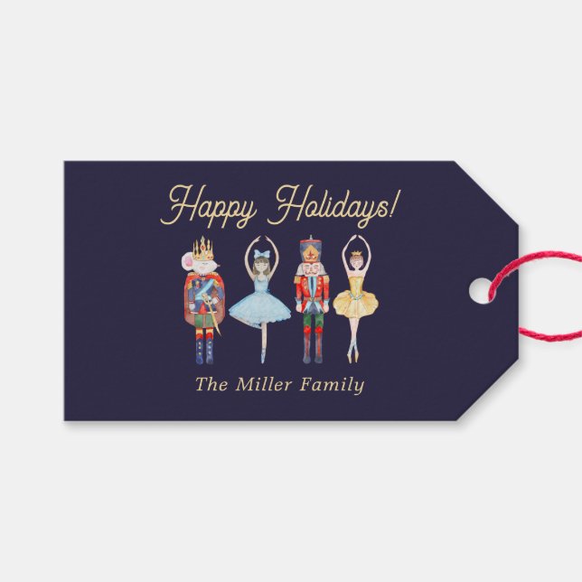 Nutcracker Christmas  Gift Tags (Front (Horizontal))