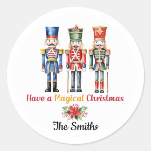 Nutcracker Christmas Gift Wrapping Stickers