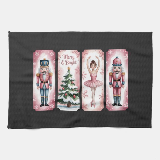 Nutcracker Christmas Holiday Party Gift Festive  Kitchen Towel (Horizontal)
