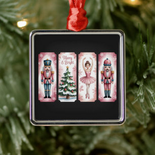 Nutcracker Christmas Holiday Party Gift Festive Metal Ornament