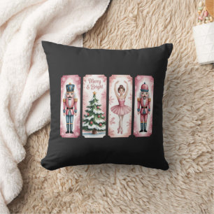 Nutcracker Christmas Holiday Party Gift Festive  Throw Pillow