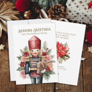 Nutcracker Christmas Holiday Poinsettias 