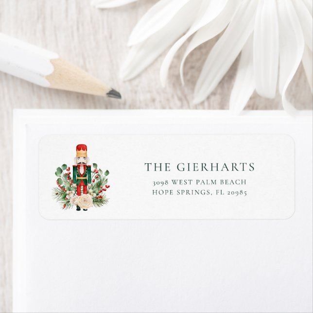 Nutcracker Christmas Holiday Return Address (Insitu)