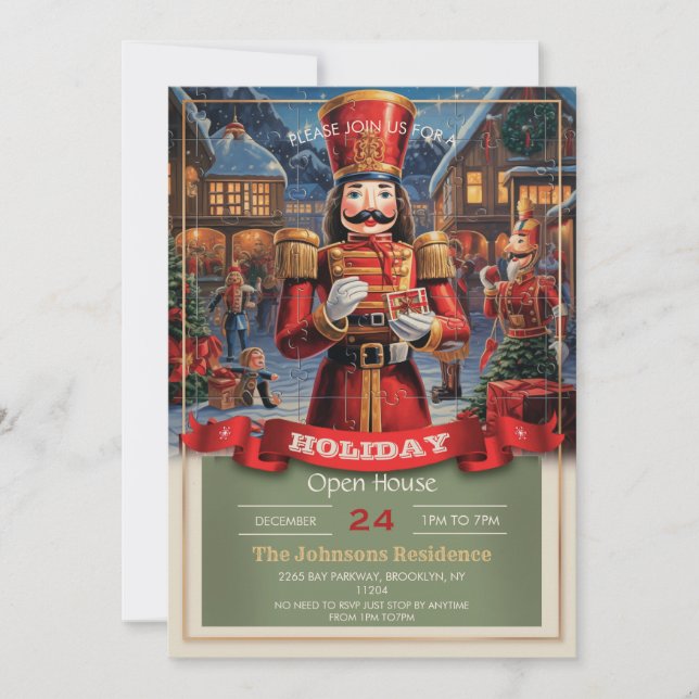 Nutcracker Christmas Invitation (Front)