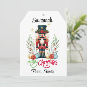 Nutcracker Christmas Large Gift Tag Holiday Card