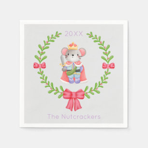 Nutcracker Christmas Mouse King Napkin