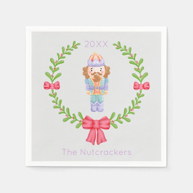 Nutcracker Christmas Napkin (Front)