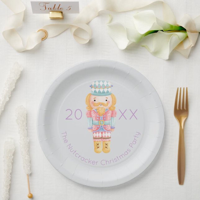 Nutcracker Christmas Paper Plate (Wedding)