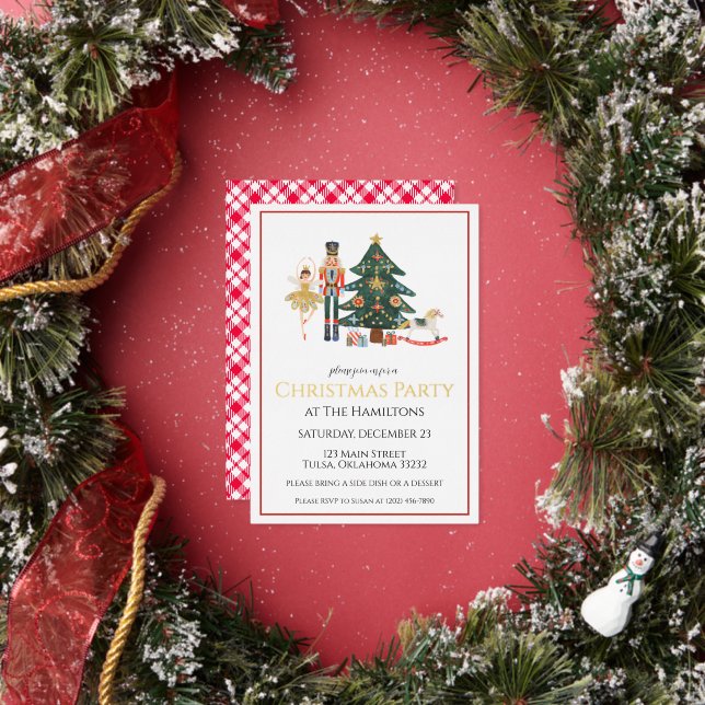 Nutcracker Christmas Party Invitation (Insitu)