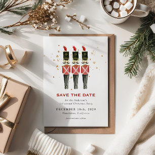 Nutcracker Christmas Party Save the Date Holiday Postcard