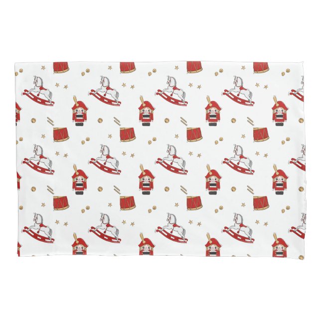 Nutcracker Christmas pattern Pillowcase (Front)