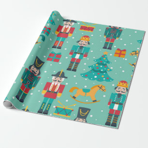 Nutcracker Christmas Pattern Wrapping Paper