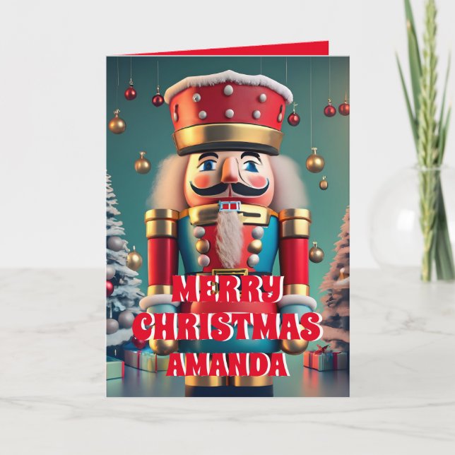 Nutcracker Christmas Personalized Kids Photo Holiday Card (Front)