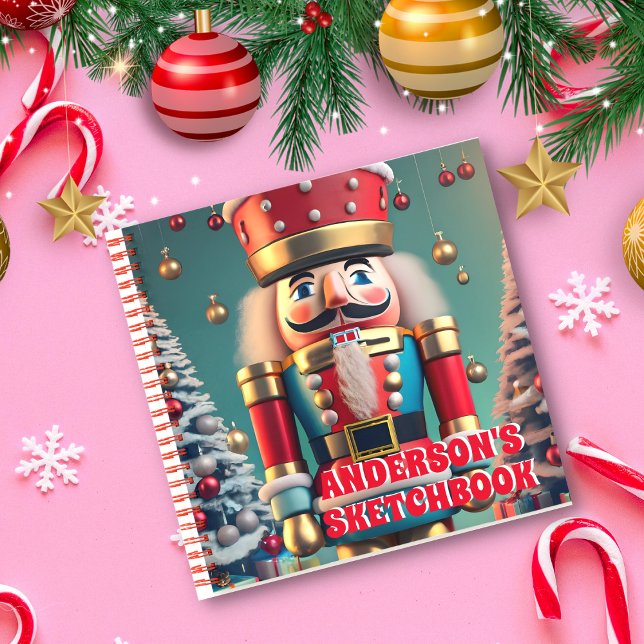 Nutcracker Christmas Personalized Kids Sketchbook Notebook (Creator Uploaded)