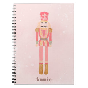 Nutcracker Christmas Pink Pastel Cute Notebook