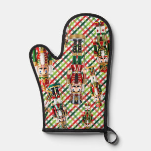 Nutcracker Christmas Plaid Oven Mitt