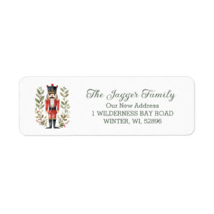 Nutcracker Christmas return address label