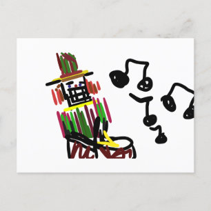 Nutcracker Christmas sing Postcard
