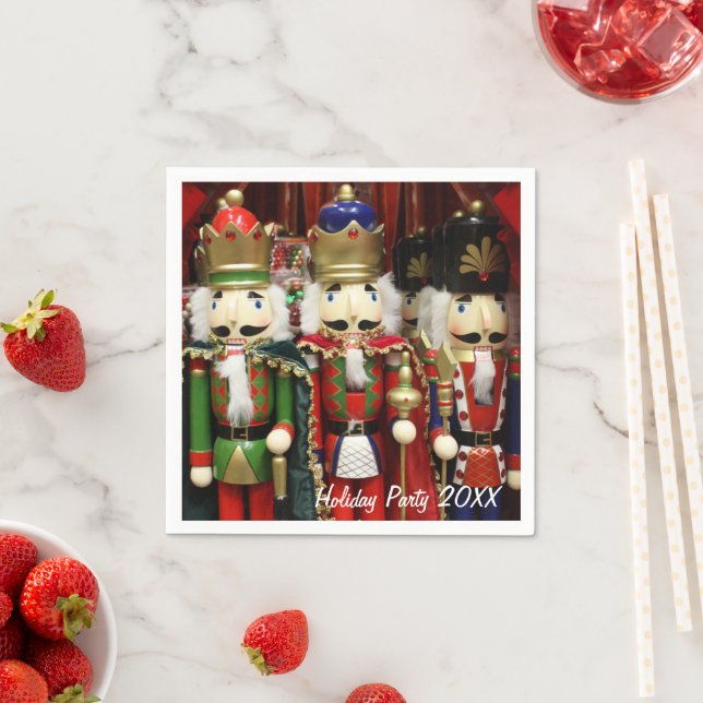 Nutcracker Christmas Soldiers Napkin (Insitu)