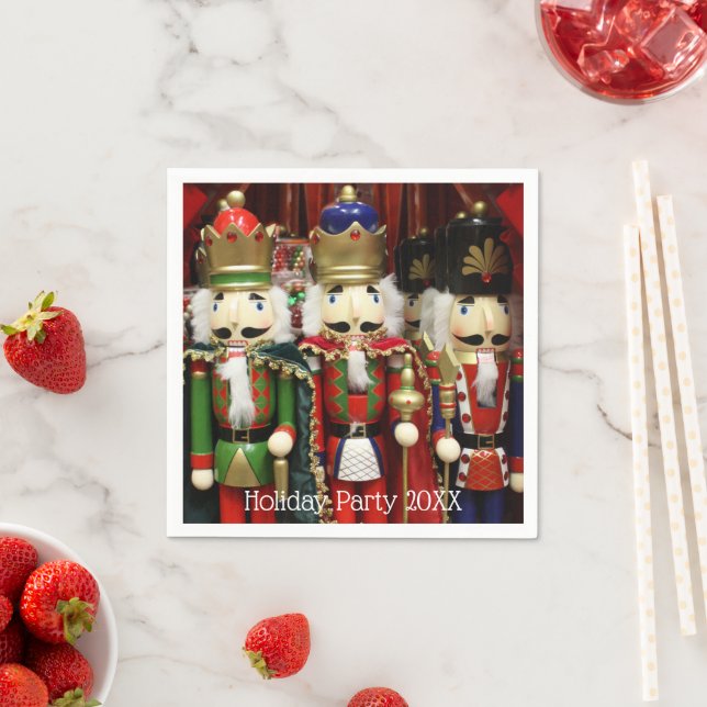 Nutcracker Christmas Soldiers Napkin (Insitu)