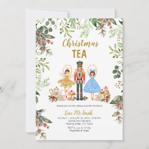 Nutcracker Christmas Tea Party Bridal Shower  Invitation