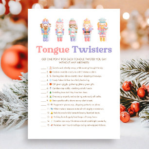 Nutcracker Christmas Tongue Twister Game Holiday Card