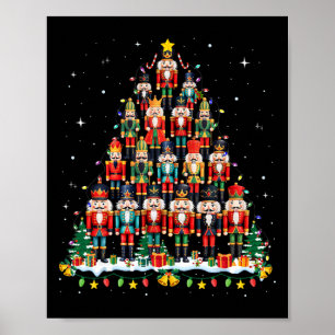 Nutcracker Christmas Tree Funny Xmas Men Women Kid Poster