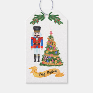 Nutcracker Christmas tree Gift Tags