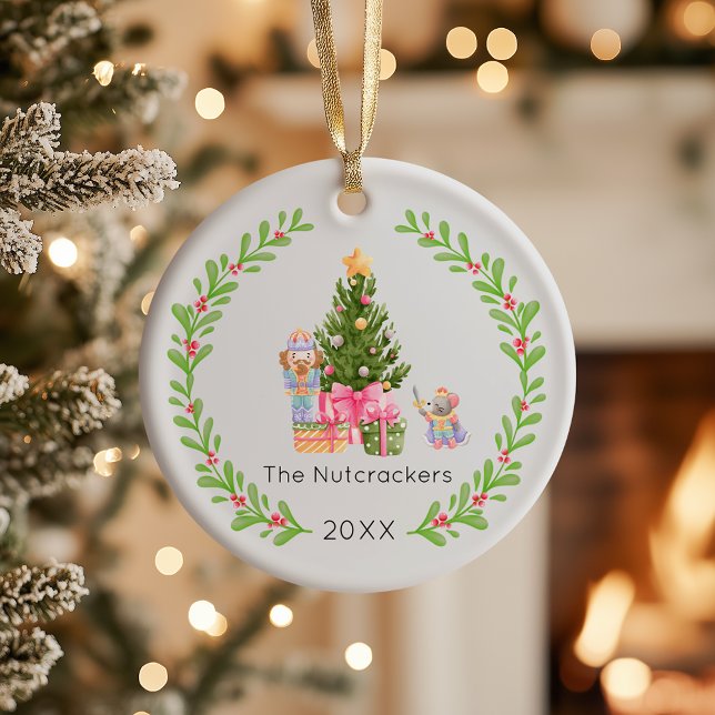 Nutcracker Christmas Tree Photo Ceramic Ornament (Creator Uploaded)