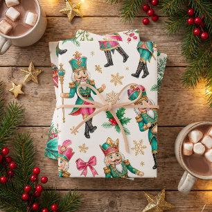 Nutcracker Christmas Watercolor Wrapping Paper