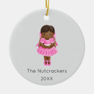 Nutcracker Clara Christmas Photo Ceramic Ornament