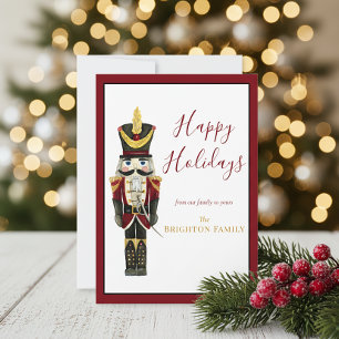 Nutcracker Classic Holiday Christmas Red Card