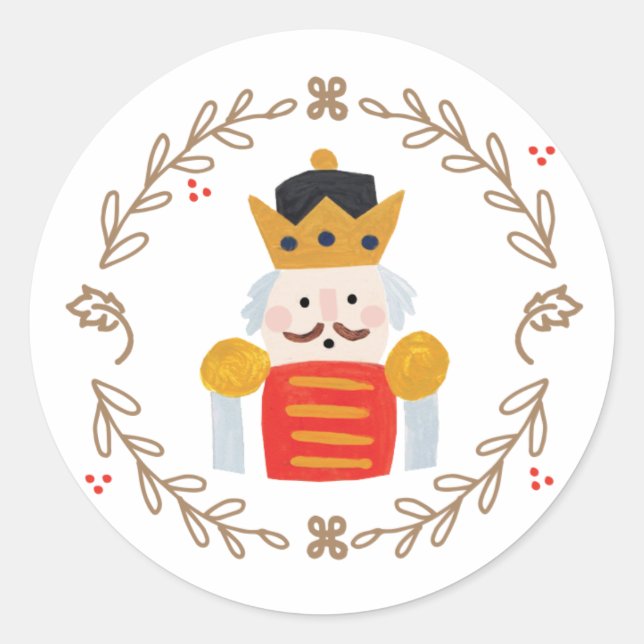 Nutcracker Classic Round Sticker (Front)