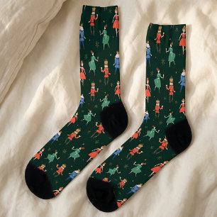 Nutcracker Cocktail Party Christmas Socks