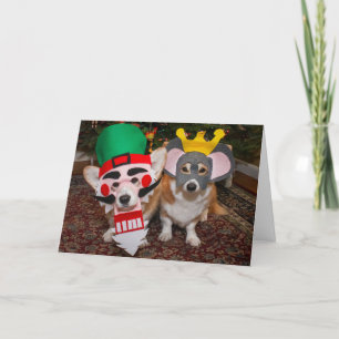 Nutcracker Corgi Christmas card