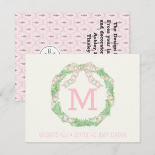 Nutcracker Corporate Coquette Christmas wreath Card